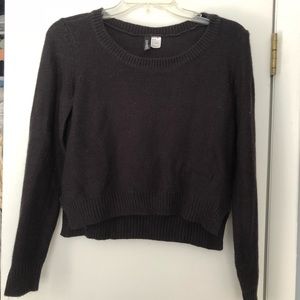 Black cropped H&M sweater